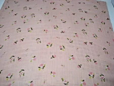 Momcozy Infant Girl Pink Rose Bamboo Swaddle Blanket 48" 48" NEW