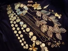 Vintage Gold tone Costume Jewelry Big Lot - Necklaces, Brooches - Retro Glam