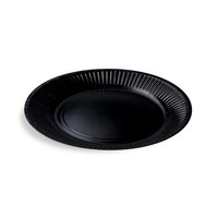 20X Bionature Pappteller Partyteller Fsc Mix Rund Ø23Cm Fettdicht Schwarz