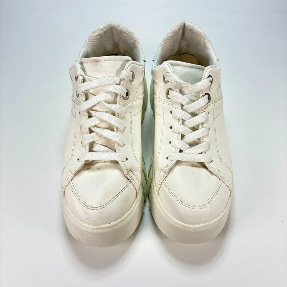 Zapatillas deportivas Zara blancas bajas con cordones gruesas de plataforma para mujer talla US 9,5 EU 40 Foto 3 de 4