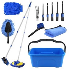 17Pcs Car Wash Kit with Bucket, Car Cleaning Kit with 62" Long Handle Car Wash