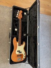 Fender Aerodyne Classic Precision Bass Guitar Special In A Flame Amber Finish.