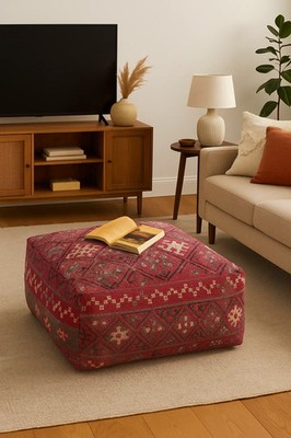 Moroccan Ottoman Cushion Cover, Pouf - Sultan Palace