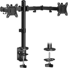 Dual Monitor Stand, Heavy Duty Adjustable Monitor Desk Mount for 2 Screens up to