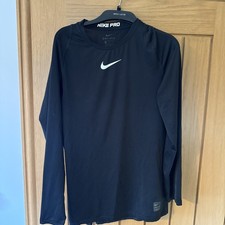 Nike Pro DRI-FIT Men’s Black Compression Base Layer Top Size Large