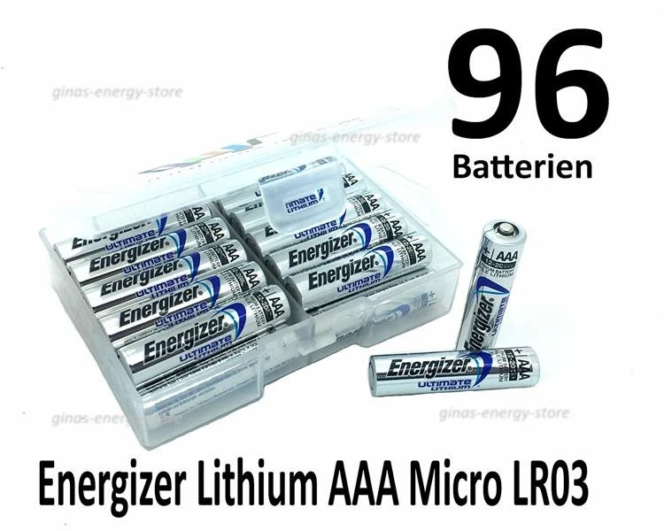96 x Energizer Ultimate Lithium AAA Micro Batterien in (Flachbox) - Bild 1 von 1