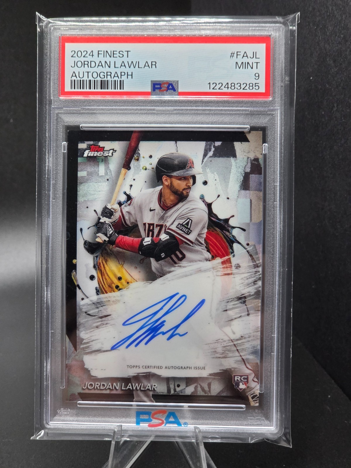 2024 Topps Finest Jordan Lawlar Auto Rookie RC #FAJL PSA 9 MINT