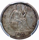 1865 s Seated Liberty Dime. PCGS Xf 40. Choice. Take a look!