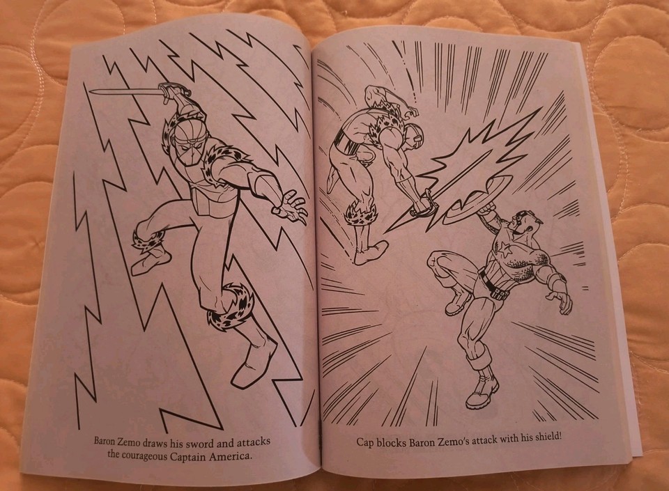 CAPTAIN AMERICA Jumbo Coloring & Activity Book with Tear/Share Pages 🆕🆓