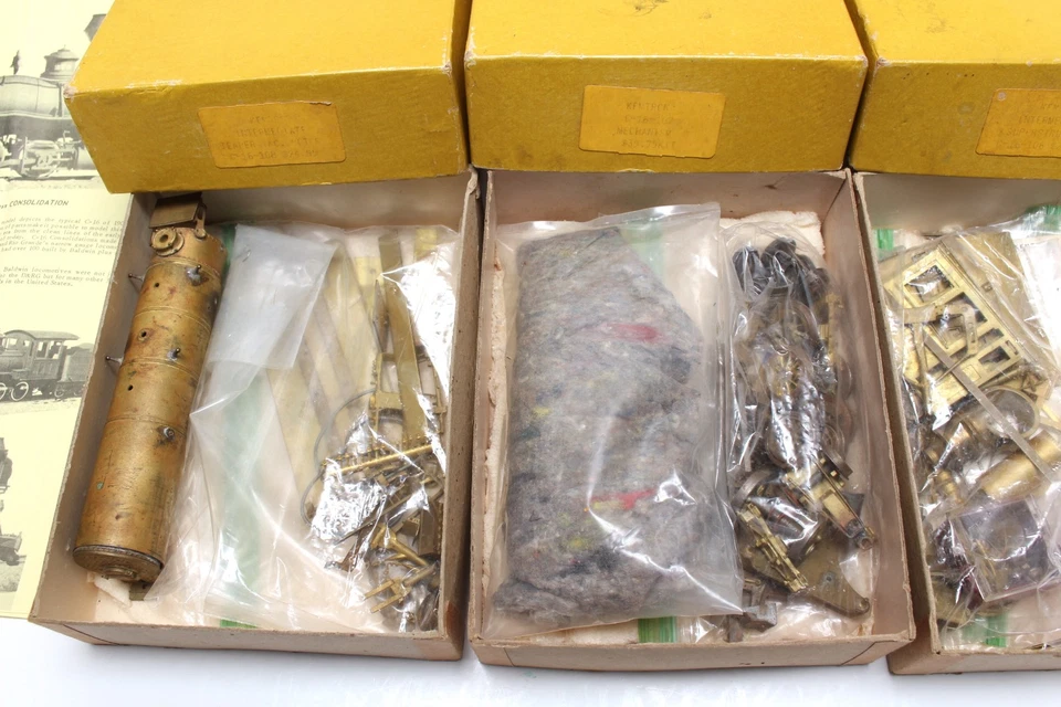 FLUTED DOME LONG PILOT VERSION! ON3 BRASS PSC KEMTRON C-16 2-8-0 LOCOMOTIVE KIT - Image 3 of 4