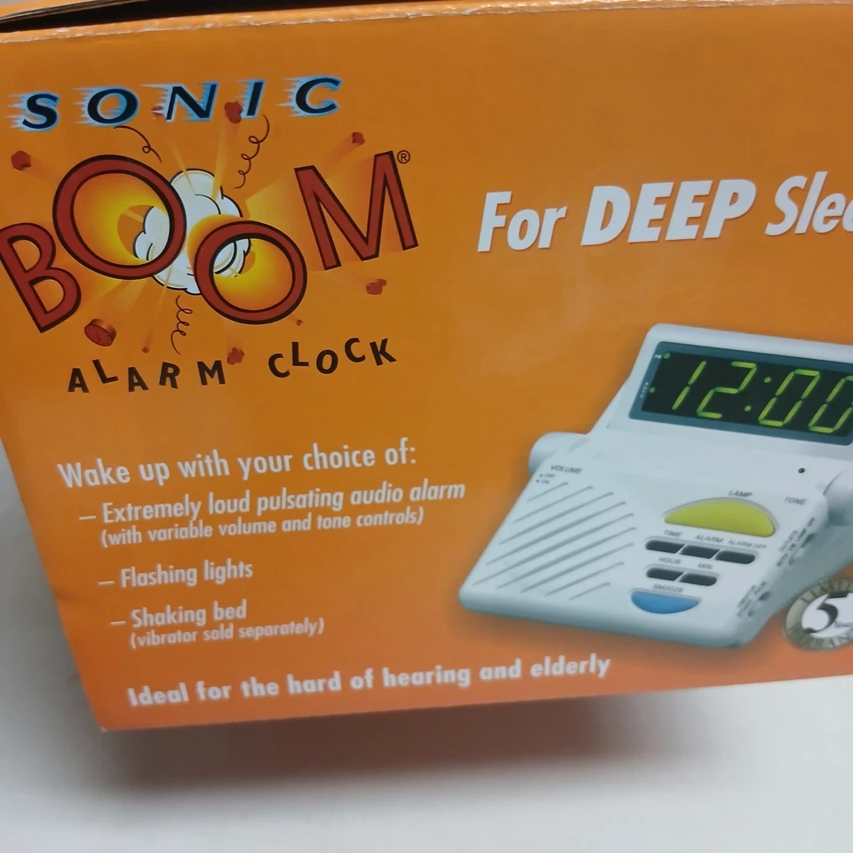 Sonic Alert Sonic Boom For Deep Sleepers Vibrating Alarm Clock NEW Open Box - Image 3 of 4