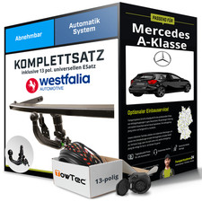 Für MERCEDES A-Klasse W176 Anhängerkupplung abnehmbar +eSatz 13pol uni 15-18 NEU