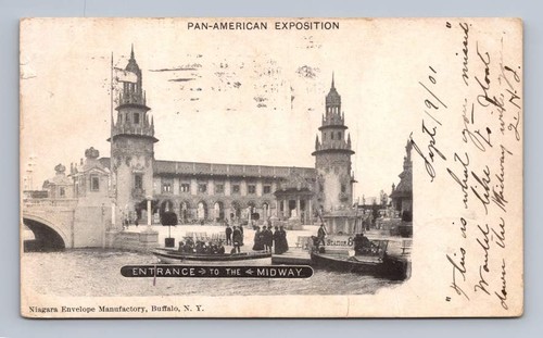 Panamerikanische Ausstellung Midway BUFFALO antik PMC Dreieck abbrechen Abdeckung 1901