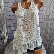 Top Kurzarm creme weiß  AJC Arizona Stickerei Pailetten Gr. 176/184 (5193) NEU