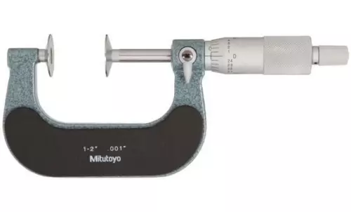 1-2" DISC MICROMETER .001" GRAD MITUTOYO #123-126