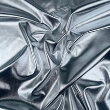 Metallic Foil Lycra Fabric 4 Way Stretch Poly Spandex Shiny Dancewear Material