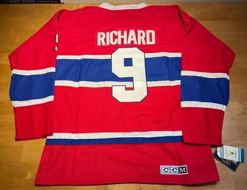 NHL Hockey Vintage Montreal Canadiens Maurice Richard #9 Jersey 52 XL CCM NWT - Image 2 of 2