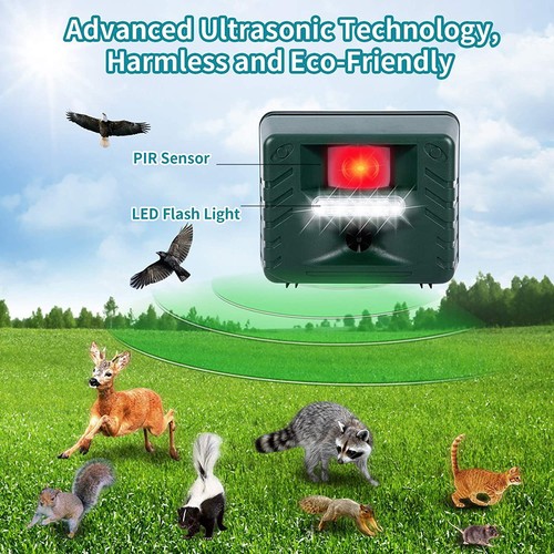 Ultrasonic Outdoor Animal Pest Repellent Control with 4 Key Remote Strobe Light - Picture 5 of 9