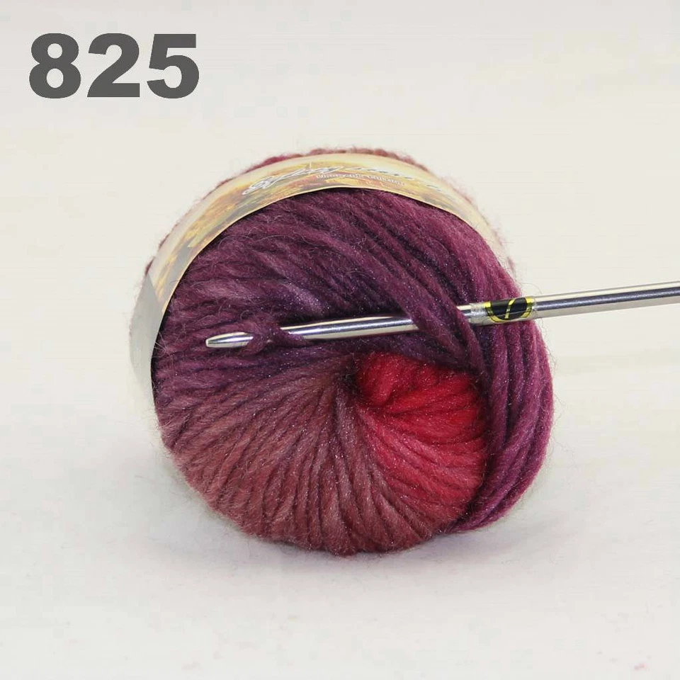 Venta LOTE 6 bolasx50gr NUEVO Grueso Tejido a Mano Colores Tejer Arco Iris Lana Hilo 825 Foto 4 de 4