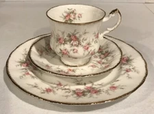 Paragon Victoriana Rose Floral Trio - Tea Cup Saucer and Plate