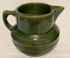 Early McCoy Vintage 1930’s Green Pottery Buttermilk Pitcher Shield Mark