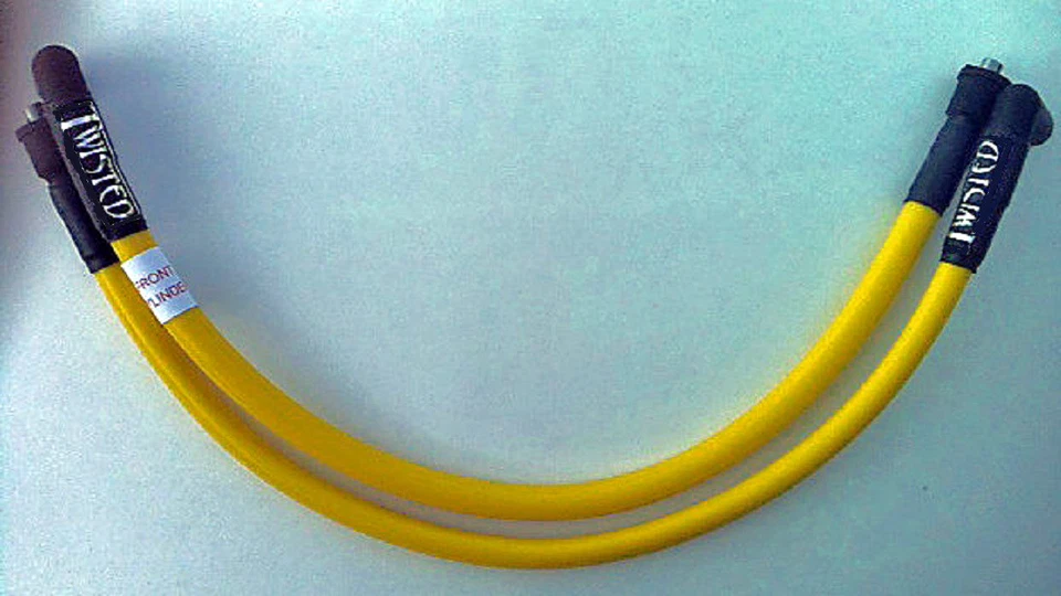 CABLES DE BUJÍA AMARILLOS RETORCIDOS DE 12 mm Harley Electra Glide Road King Tour 85-98 Foto 2 de 3