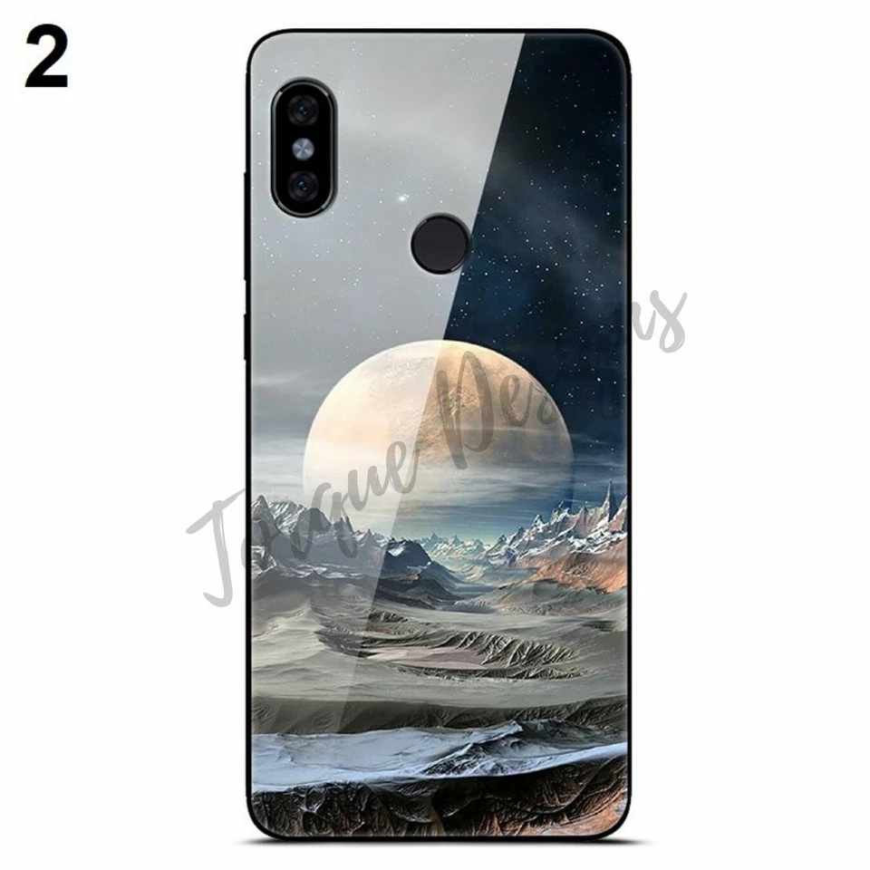 Tempered Glass Case For Xiaomi Redmi Note 5 6 7 8 9S Pro Lite Mi A2 Phone Cover - Image 3 of 4