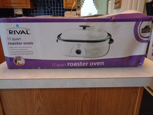 Rival Roaster Oven 17-Quart with Removable Roasting Turkey Oven Open box - New - Picture 12 of 20
