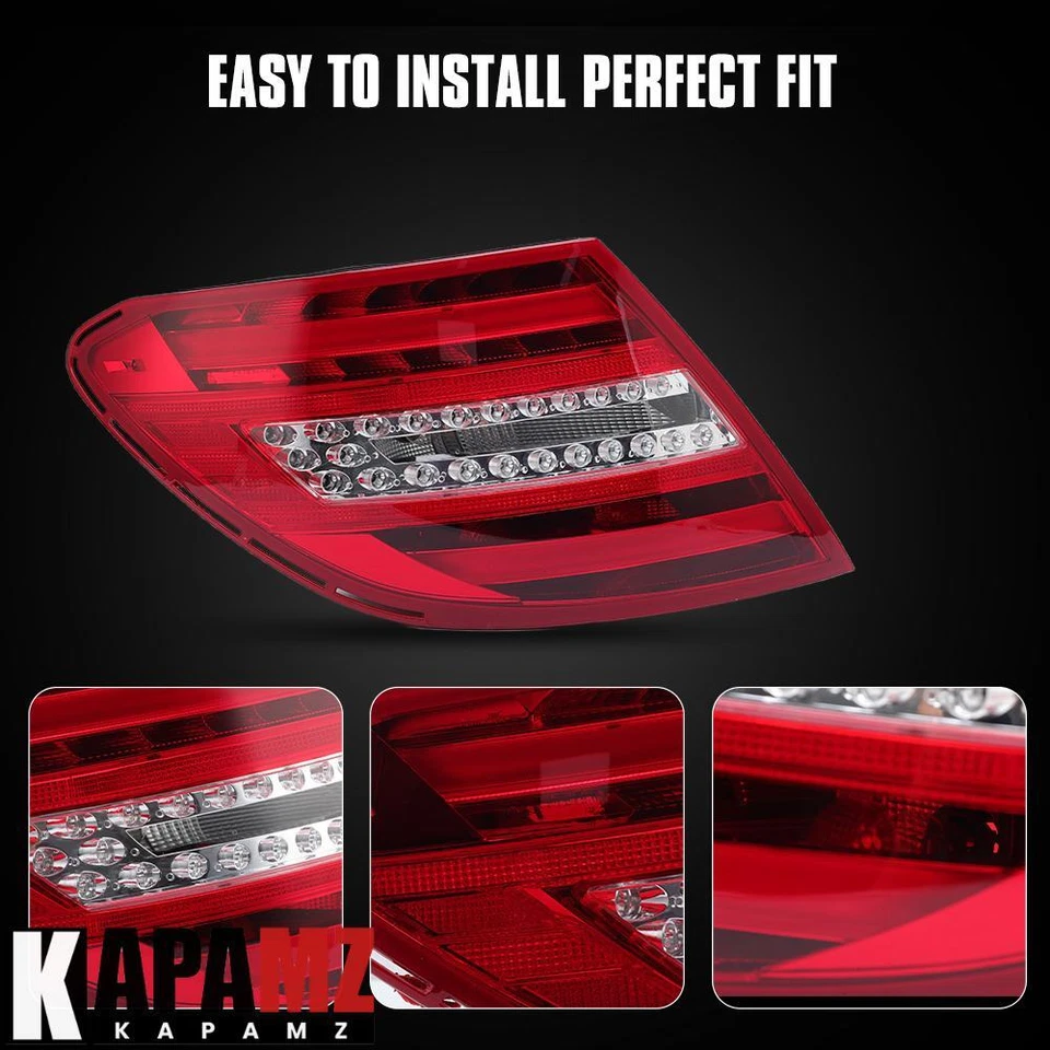 Пара задних фонарей для Mercedes-Benz 2011-2014 W204 C-класса 250 C300 C350 комплект - Изображение 3 из 4