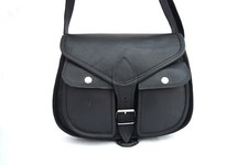 Women's Crossbody Bag Black Leather Messenger Satchel Handbags Sling Bags 13 In