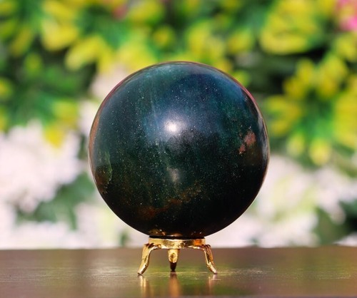 Large Natural Green Kyanite 90MM Meditation Healing Power Charged Sphere Ball - Picture 4 of 10