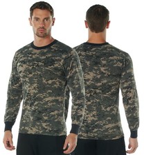 T-shirt Subdued Urban Digital mimetica manica lunga cotone - mimetica nera e grigia