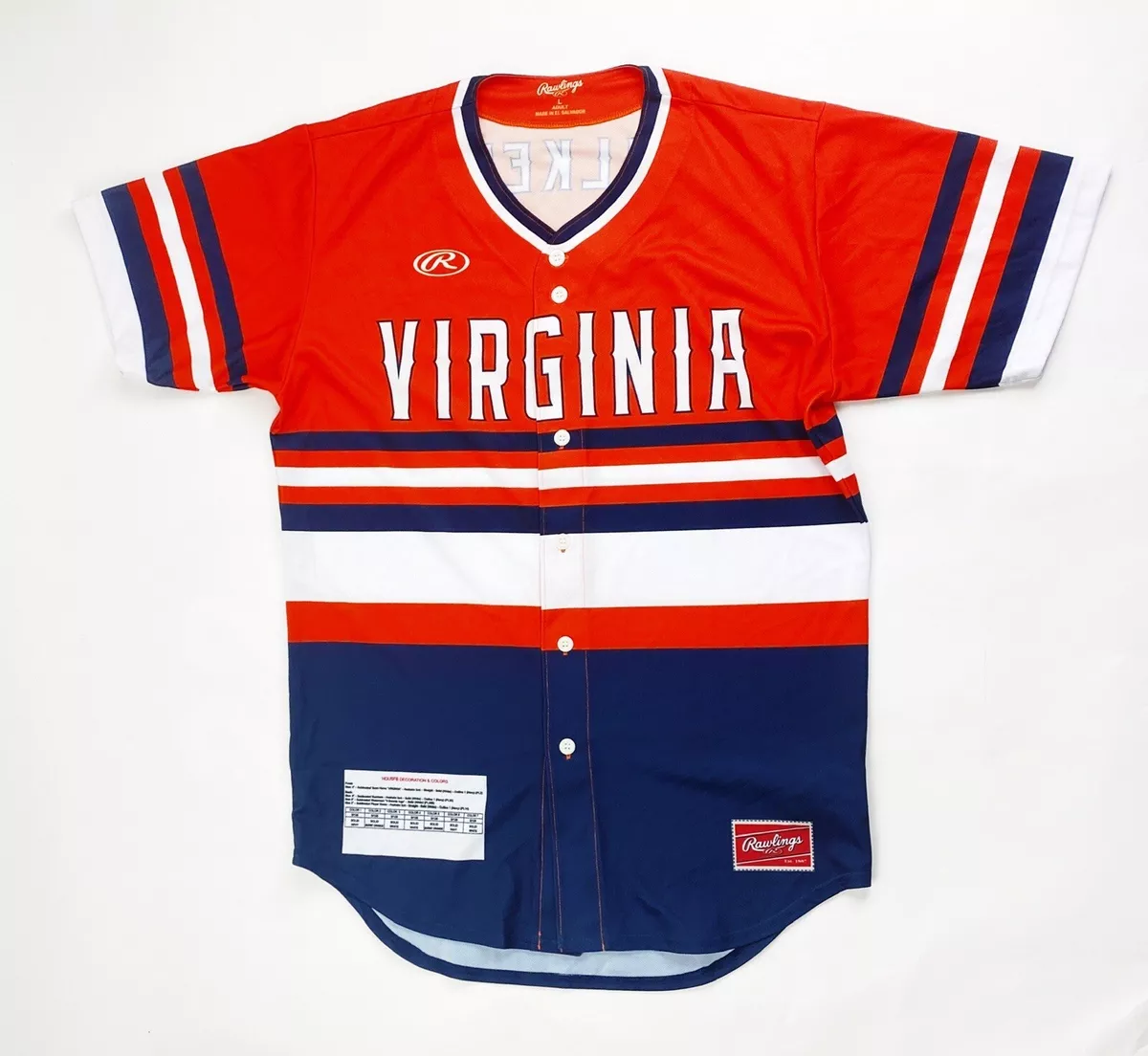 Virginia cavaliers hotsell baseball jersey