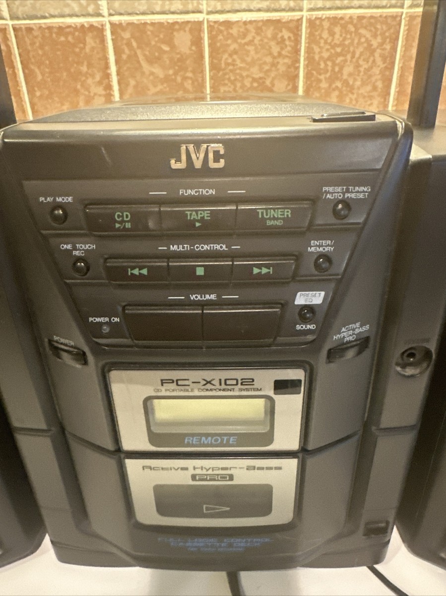 JVC PC- X 102 Portable System CD Player FM AM Cassette Hyper Bass