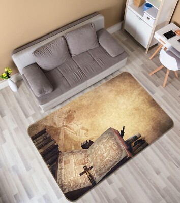 3d Book Rug 3D Religious Books ZHUB1993 Game Non Slip Rug Mat Photo Carpet Ann ...