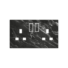 Marble Effect Printed UK Light Switch Plug Socket Sticker Bedroom Living Room