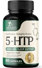 5-HTP 200mg Capsules, Serotonin Support for Sleep & Stress, 5-Hydroxytryptophan