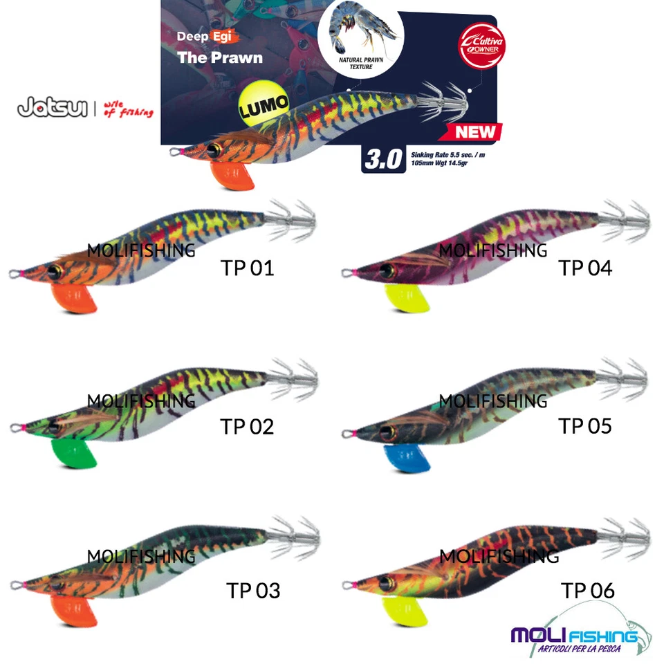 EGI TOTANARE PESCA EGING SEPPIE E CALAMARI JATSUI DEEP EGI THE PRAWN 3.0 NEW22