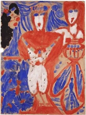 Bed of Lotus Roses : Aloïse Corbaz : 1947 : Archival Art Print