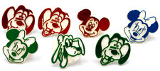 Vintage Mickey Minnie Pluto Goofy Plastic Promotional Rings Lot of 7