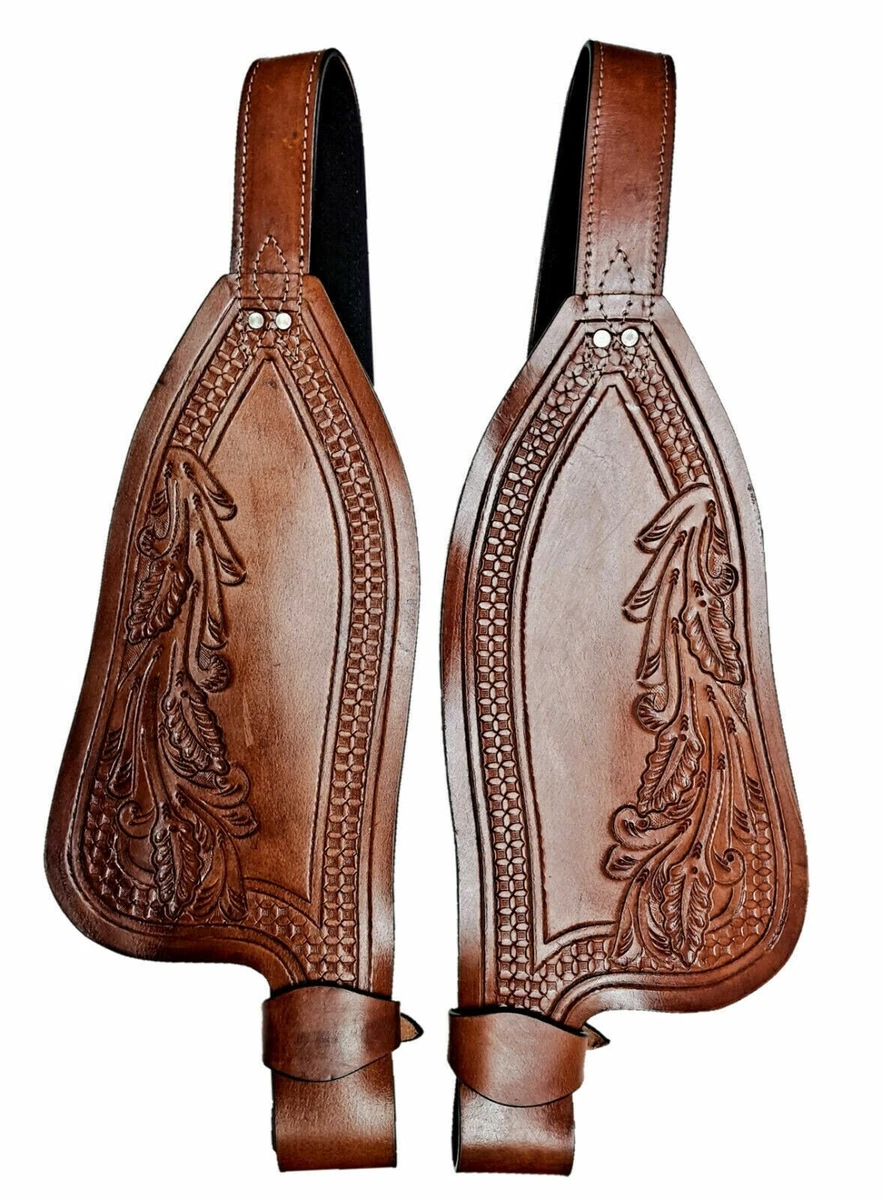 Ensemble Western Aledosaddlery – Coiffe & Col Poitrine En Cuir Marron (Neuf)