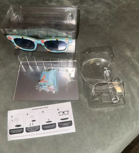 Cinnamoroll Camping Collectible Sunglasses W/Acrylic Stand, Mirror, Cleaner. - Picture 7 of 9