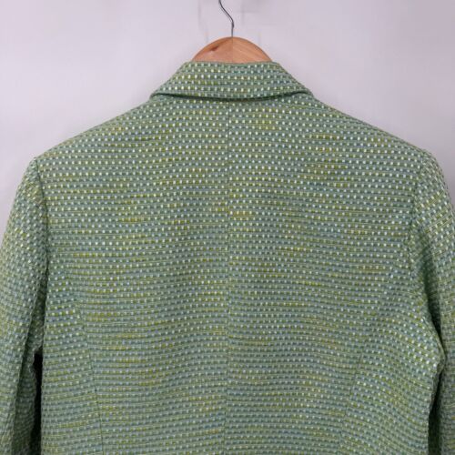 Giacca blazer donna Talbots primavera 12 tasche foderate in maglia di cotone verde - Foto 8 di 12