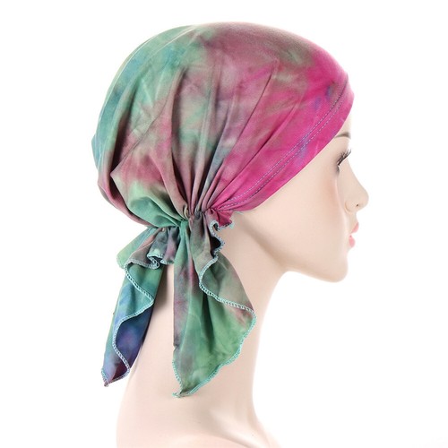 Gorro con estampado de hiyab preatado gorro turbante musulmán envoltura quimioterapia cáncer gorras - Imagen 44 de 54