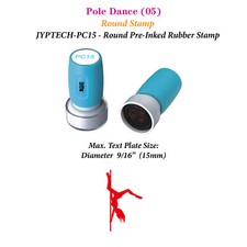 Pole Dance 05 Round Teacher Stamp JYP PC15 Pre-Inked Rubber Stamp
