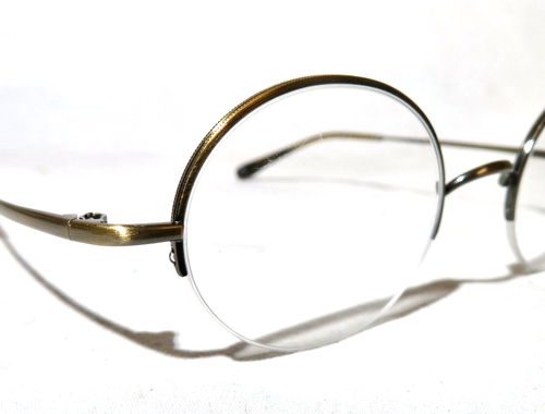 Oliver Peoples, Winslow 44-23-135 Antique Gold half rim NEW eyeglass frame - Picture 2 of 11