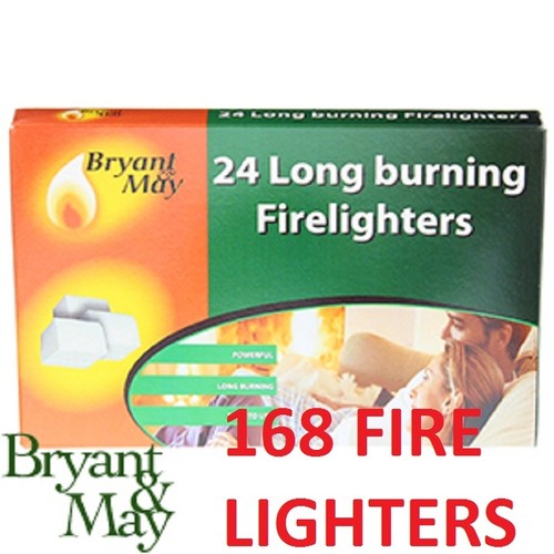 168 Fire Lighters Packs LONG BURN Firelighters Bulk Pack Hotspots