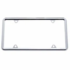Chrome Plain Slim Metal License Plate Tag Frame Holder for Car Truck SUV 