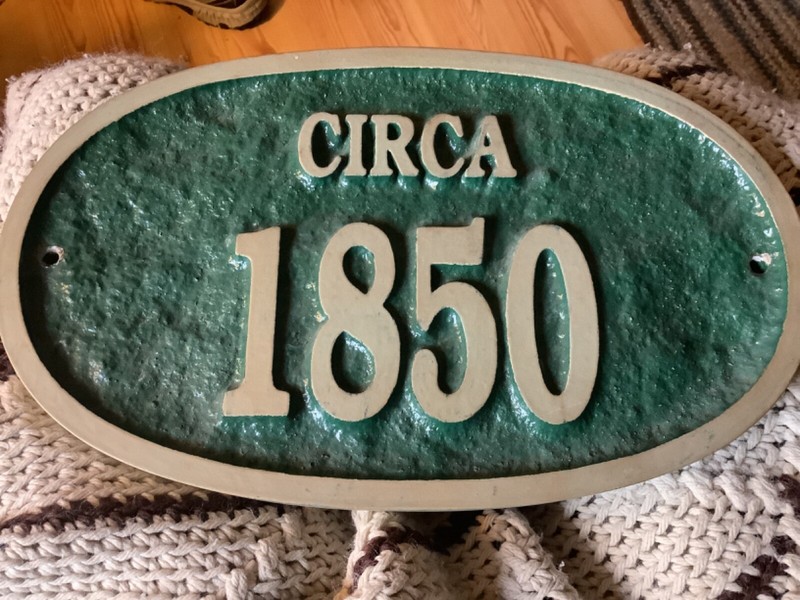 CERAMIC CIRCA 1850 SIGN 12 1/2" x 7 1/2"