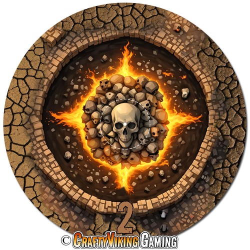 Objective Markers 7.57" CRACKED MUD For Warhammer 40K Age of Sigmar Neoprene Mat - Picture 3 of 7